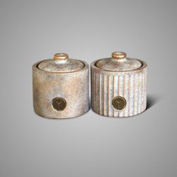 Set Of 2 Pots On Top Jewel D.11 H.11