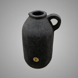 Jug with Ear Stone Black M D.15 H.28