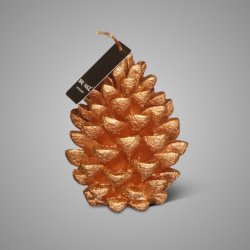 Candle Pine Cone Copper 8x11