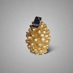 Candle Pinecone Gold L 11x16